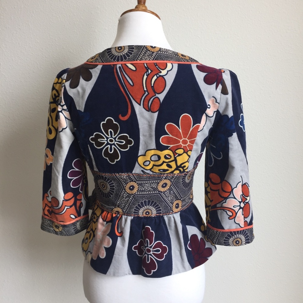 Anthro elevenses Tokyo Calling velvet blazer S - Picture 5 of 8
